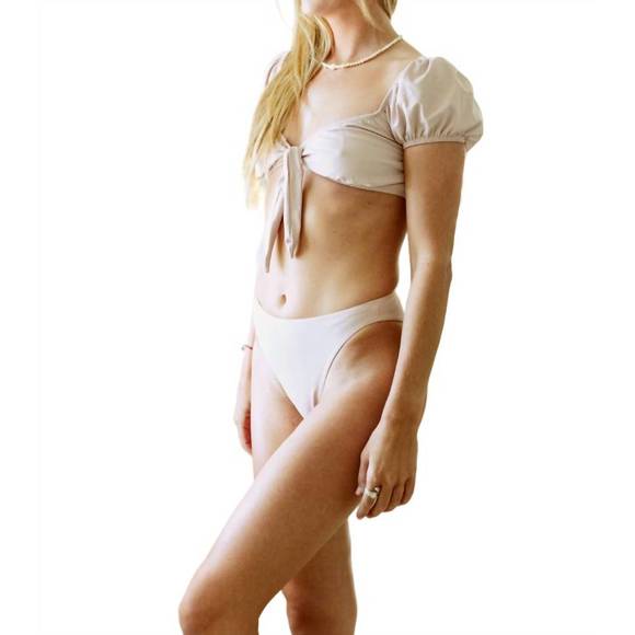 NEW OLIVE SURF the breelyn bikini bottom in sandy rose - Picture 2 of 3